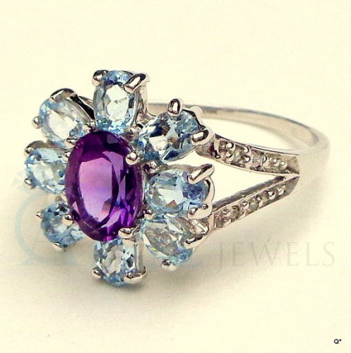 amethyst diamond rings