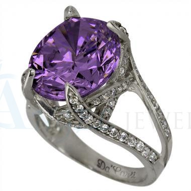 amethyst diamond rings