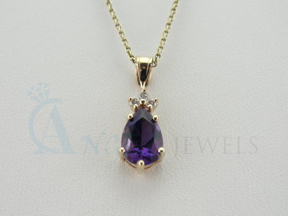 amethyst gold pendant