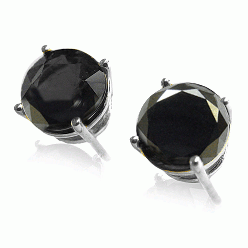 Black Diamond Stud Earrings