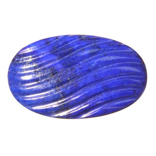 Carvings Oval Deep Blue Lapis