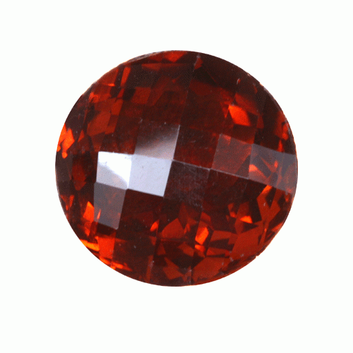 Checker Board Round Briolette Garnet