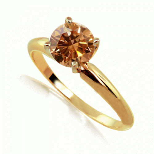 Cognac Diamond Ring