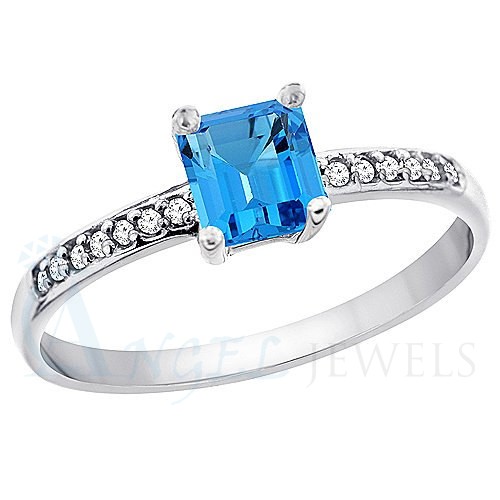 Blue Topaz Goden Ring