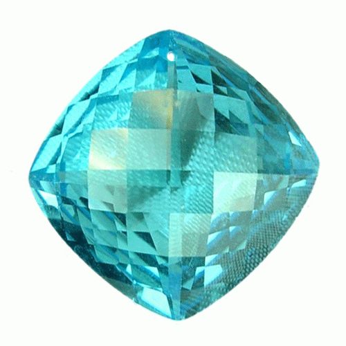 Drilled Cushion Swiss Blue Topaz