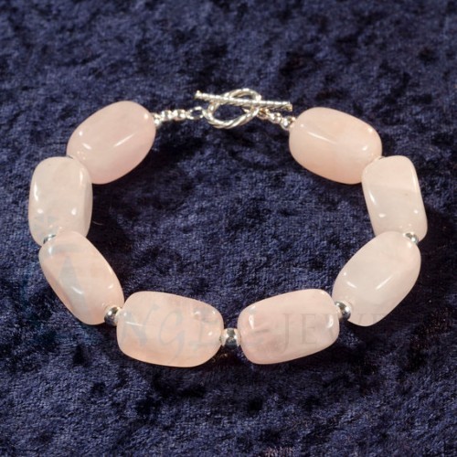 elegant rose quartz beaded necklace