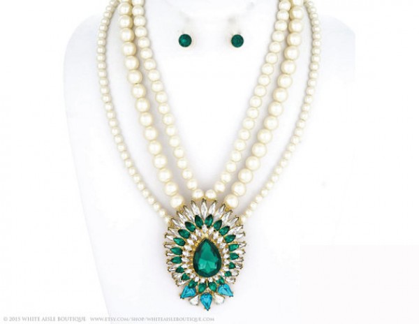 emerald jewellery set