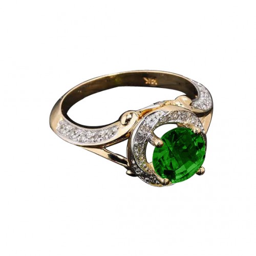 emerald ring with diamond