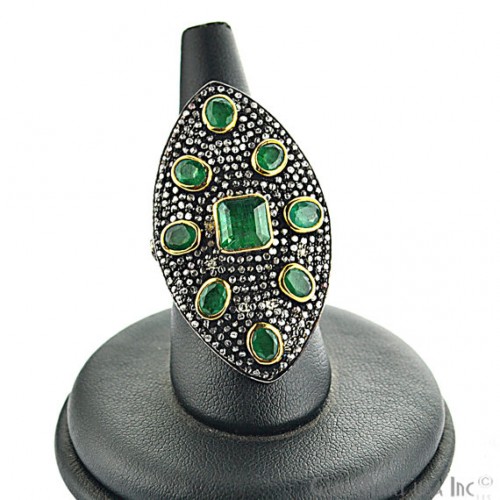 emerald ring with diamond