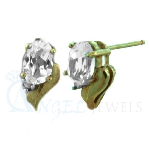 White Sapphire Earrings