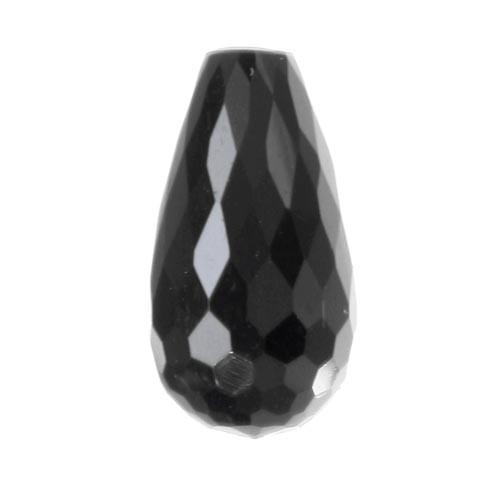 Faceted Briolette Black Onyx
