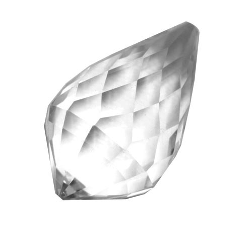 Faceted Briolette White Topaz