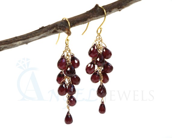 garnet earrings