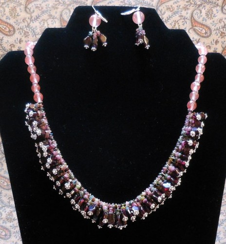 garnet jewellery set