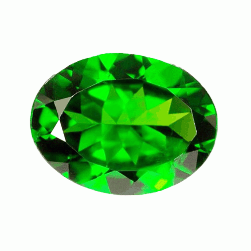 Green Oval Chrome Diopside