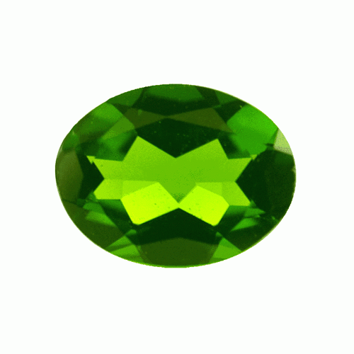 Green Oval Chrome Diopside