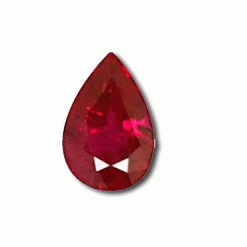 Pear Shape Raspberry Red Ruby