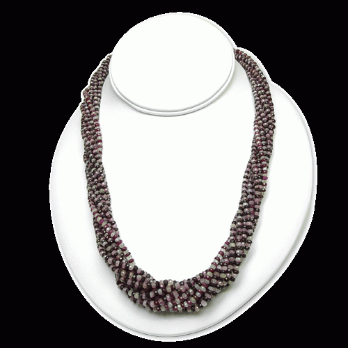 Pink Ruby Beads Necklace