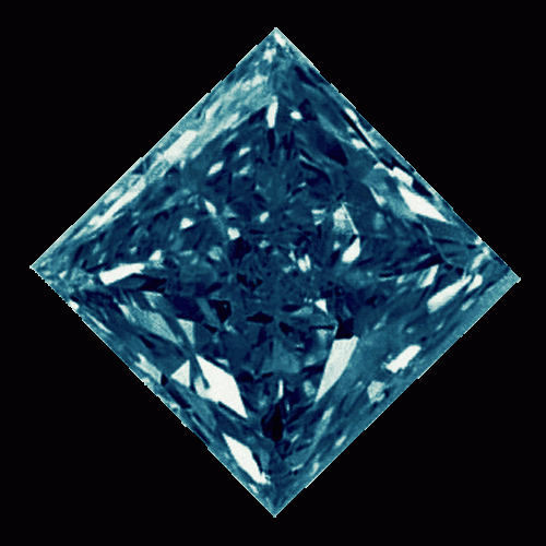 Princess Cut Blue Diamond