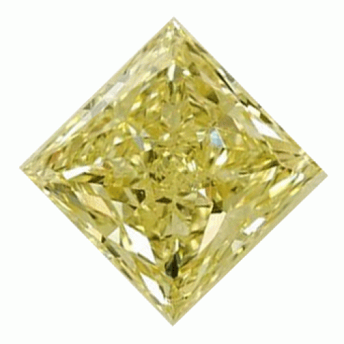 Princess Cut Yellow Diamond