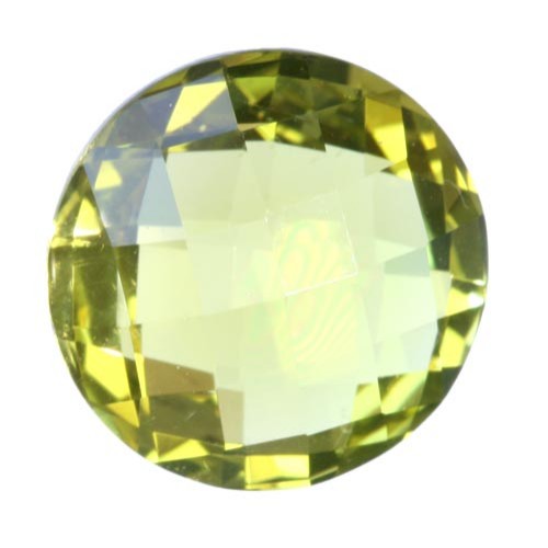 Round Checker Board Rare Large Lemon Citrine