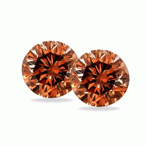 Round Cognac Red Diamond