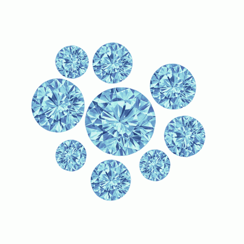 Round English Blue Diamond