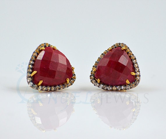 ruby earrings