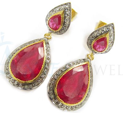 ruby earrings