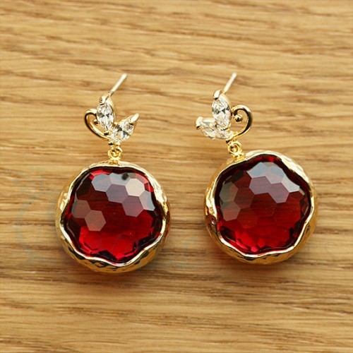 ruby earrings