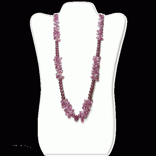 Ruby Faceted Beads Necklace
