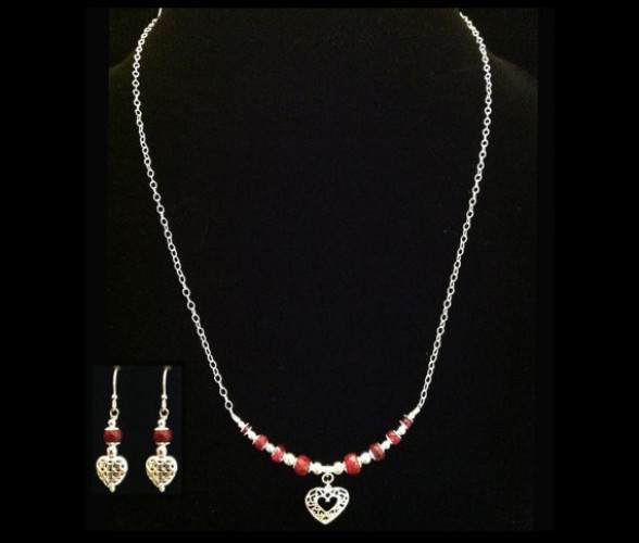 ruby jewellery set