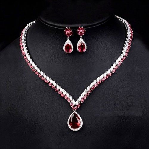 ruby jewellery set