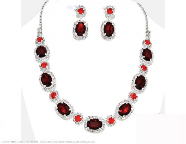 ruby jewellery set