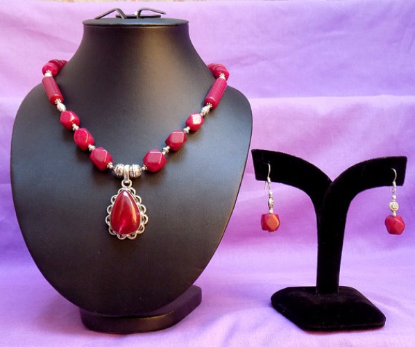 ruby jewellery set