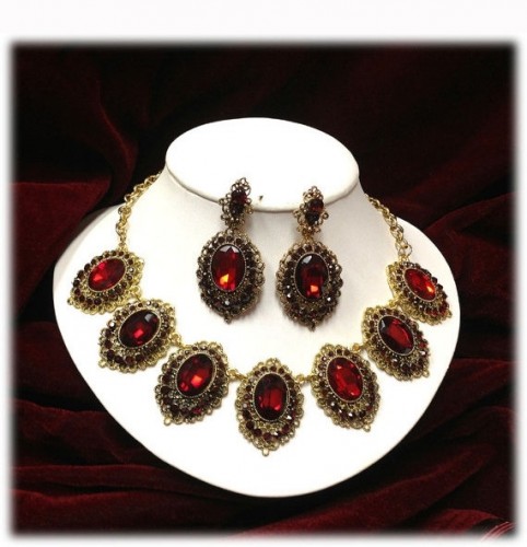 ruby jewellery set