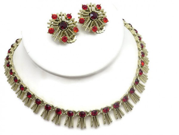 ruby jewellery set