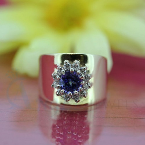 Tanzanite Diamond Rings