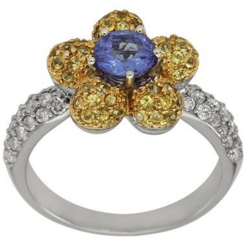 Tanzanite Diamond Rings