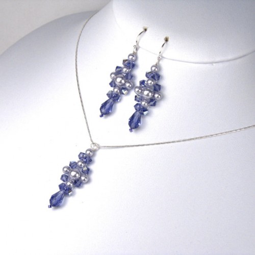 tanzanite jewellery set