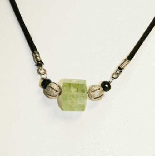 Tourmaline Bead Designer Sterling Necklace