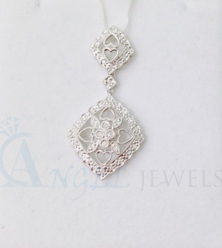 white gold pendant